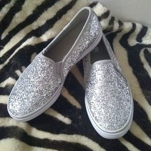 Keds. Silver glitter. Double decker.